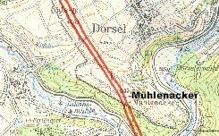 Dorsel/Mühlenacker Karte